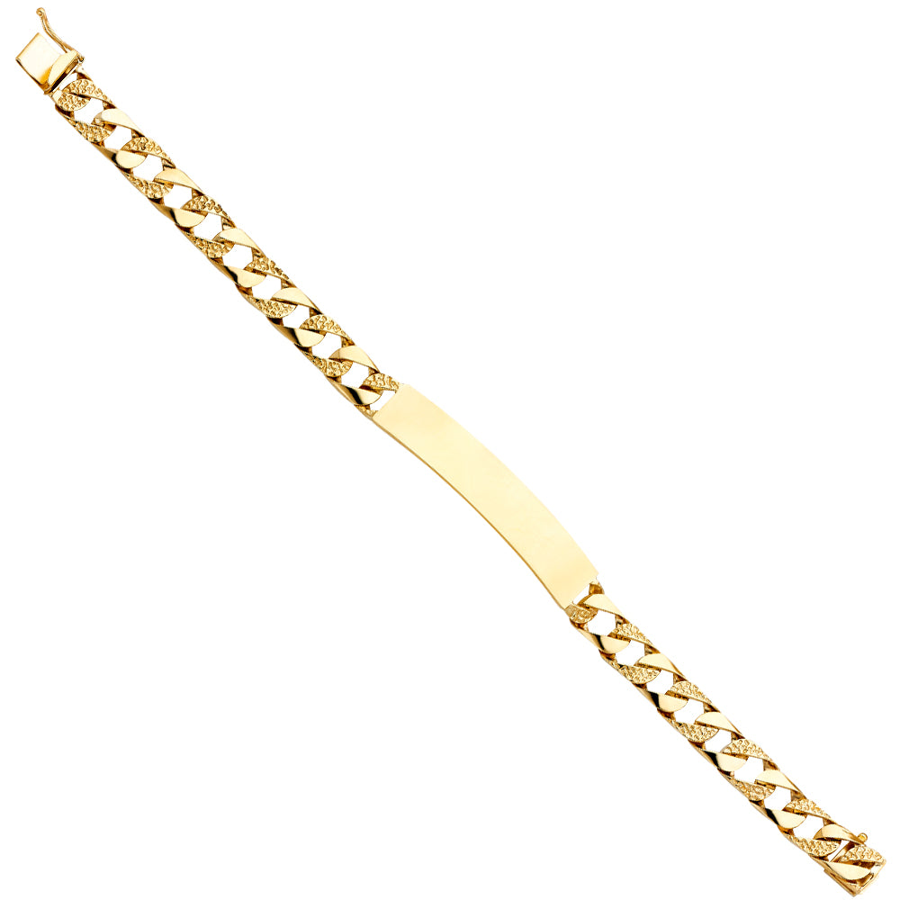 14KY NUG CUBAN LINK ID BRACE