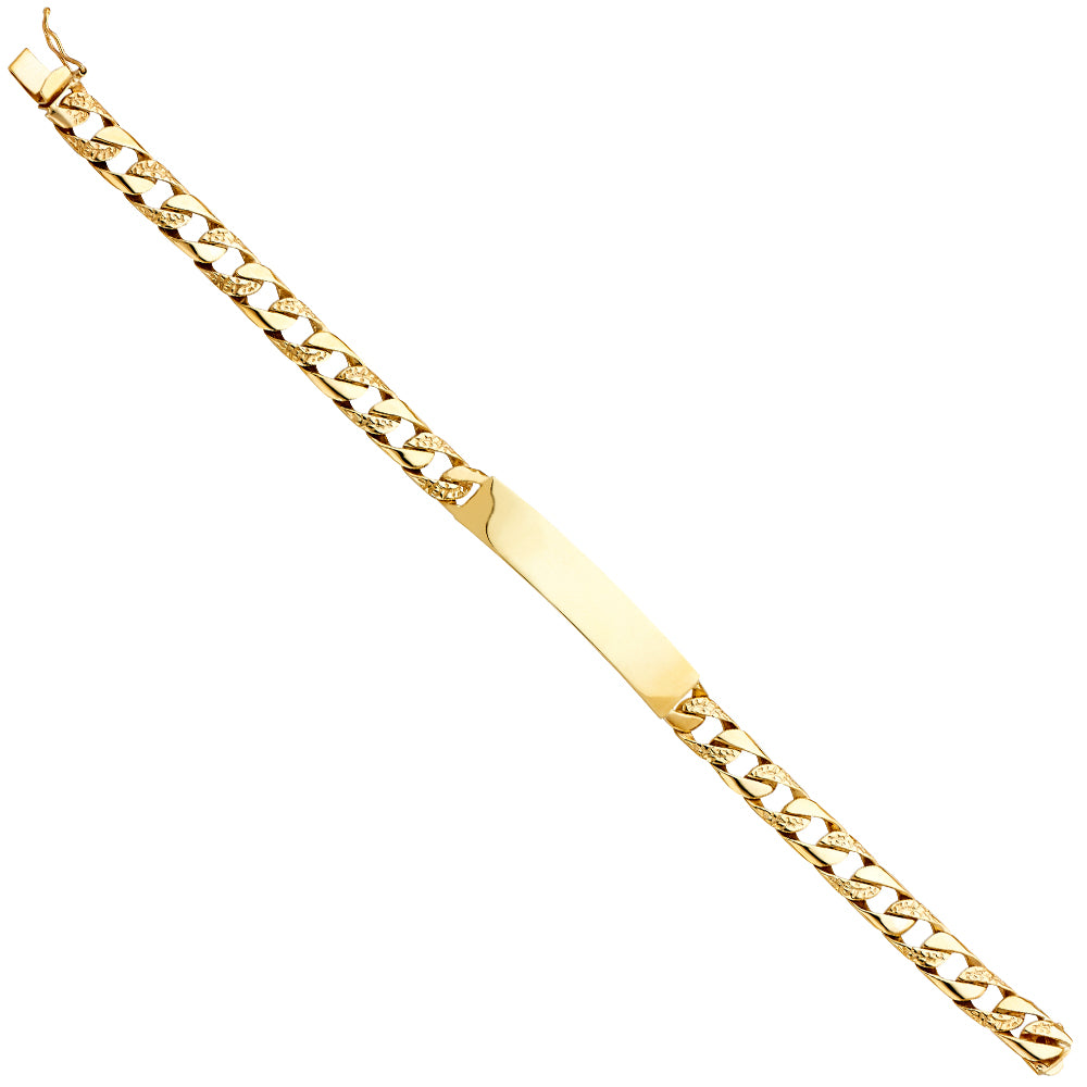 14KY NUG CUBAN LINK ID BRACE