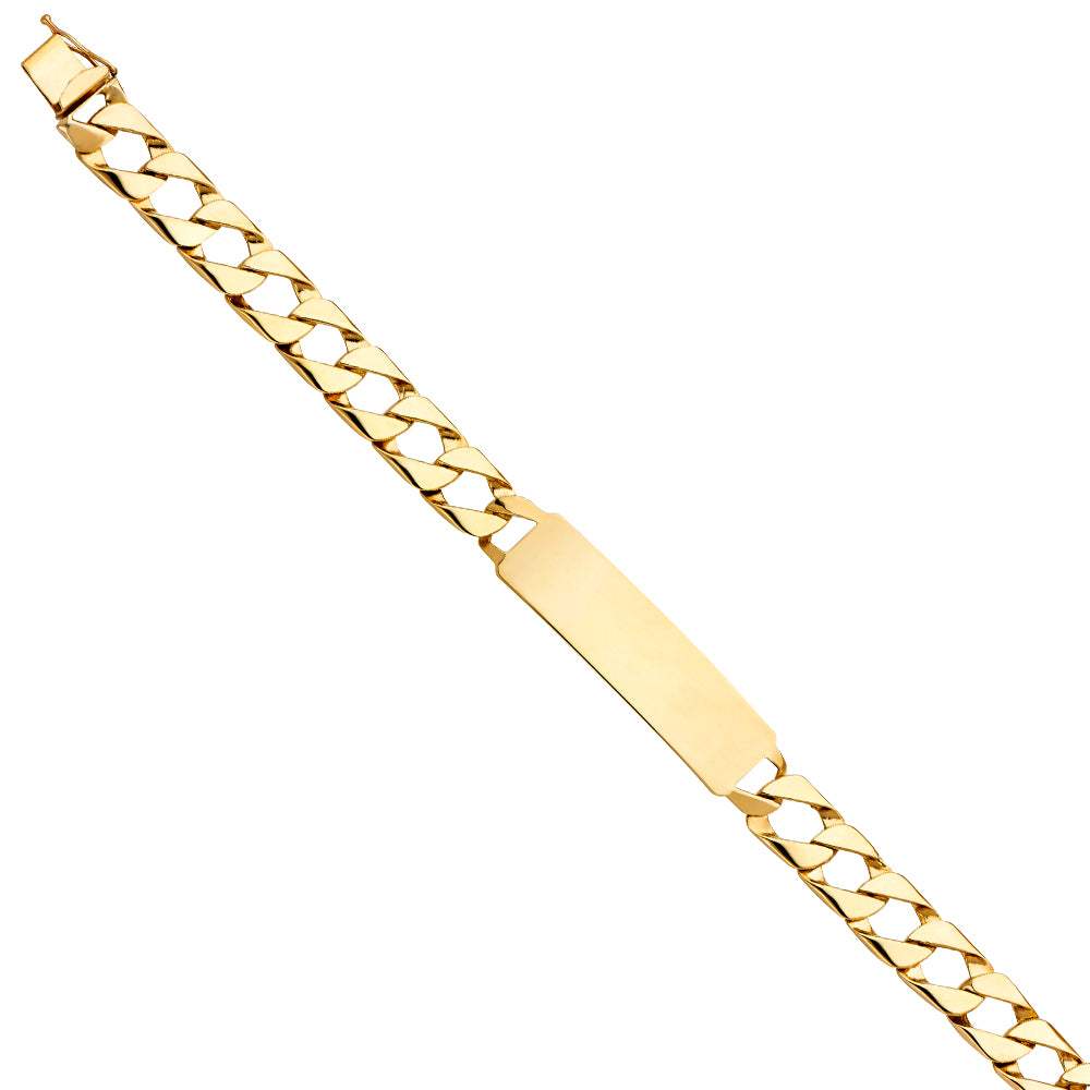 14KY CUBAN LINK ID BRACELET