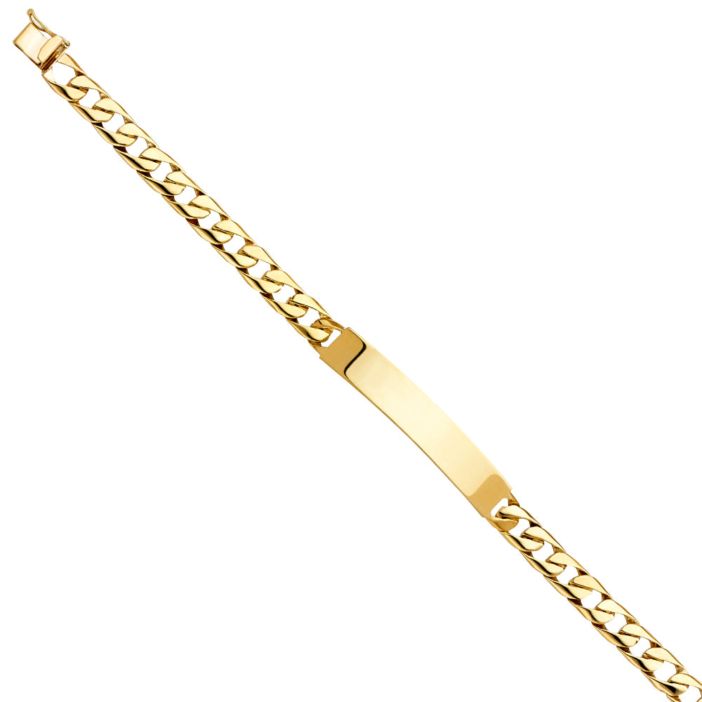14KY CUBAN LINK ID BRACELET