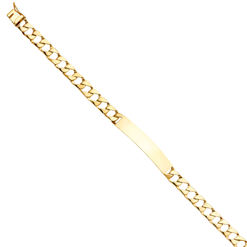 14KY CUBAN LINK ID BRACELET