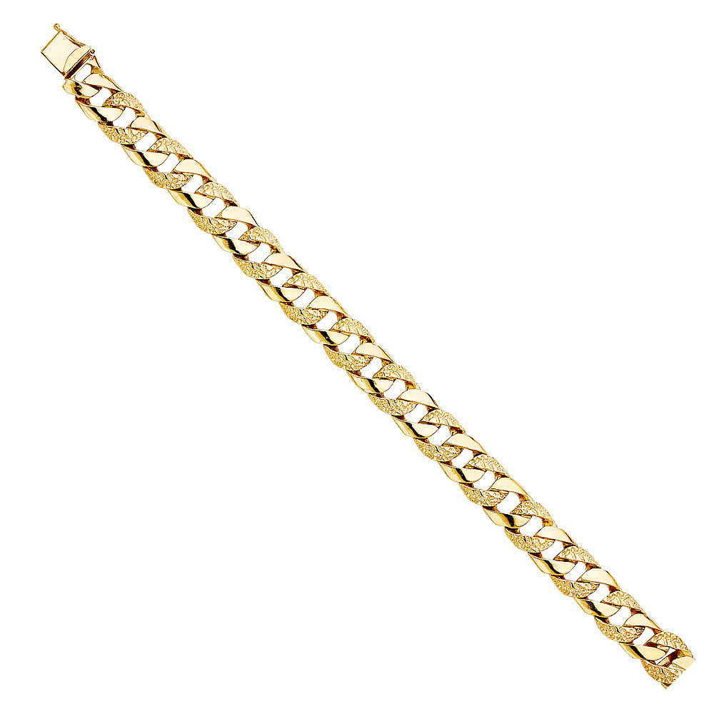 14KY NUGGET CUBAN LINK BRACELET
