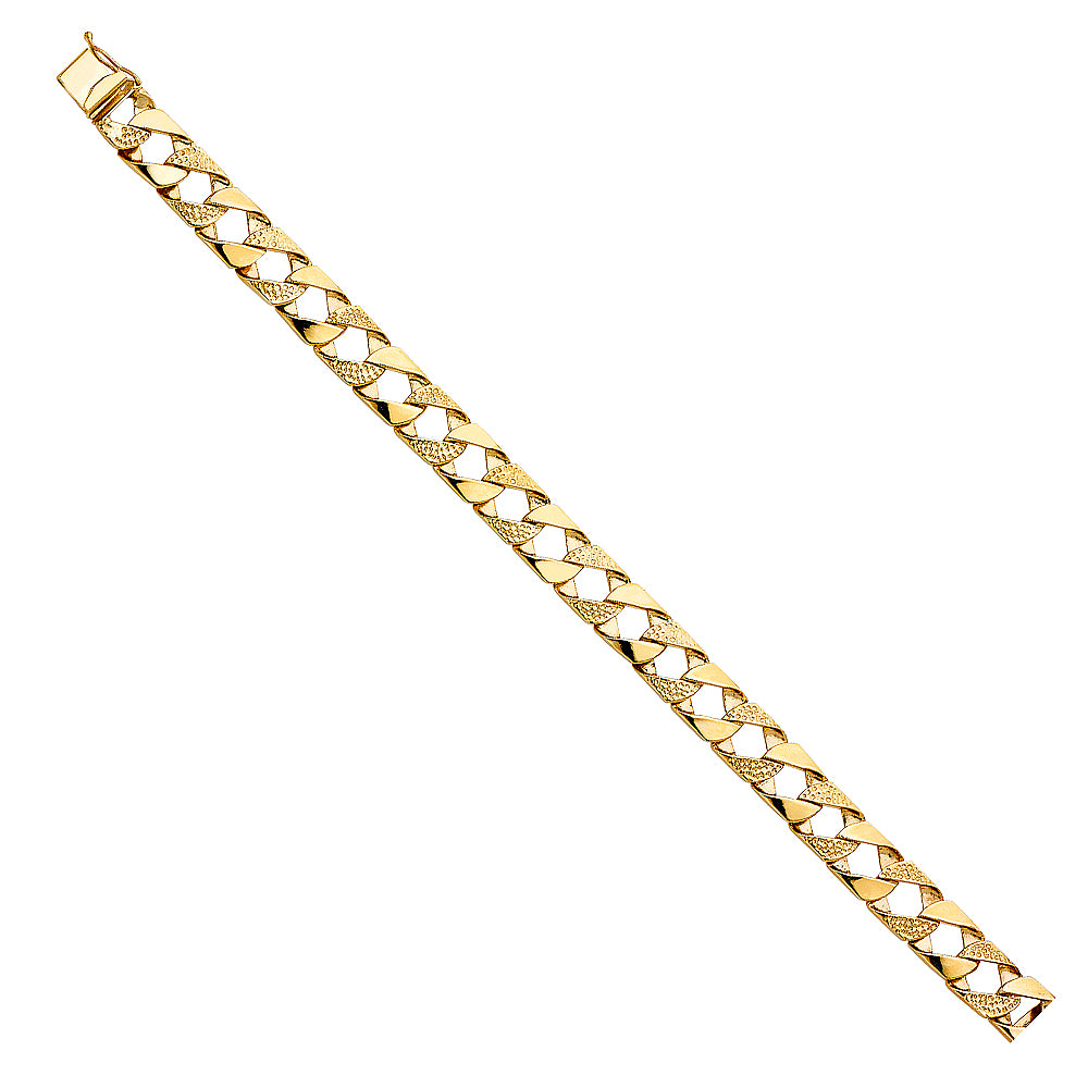 14KY NUGGET CUBAN LINK BRACELET