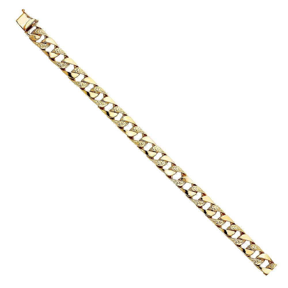14KY NUGGET CUBAN LINK BRACELET