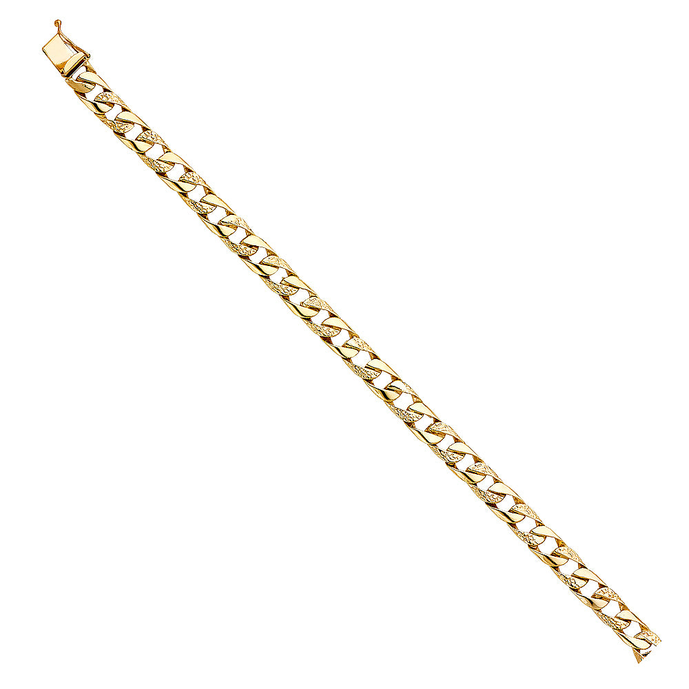 14KY NUGGET CUBAN LINK BRACELET