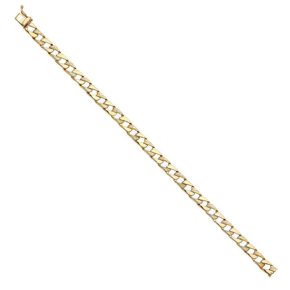 14KY NUGGET CUBAN LINK BRACELET