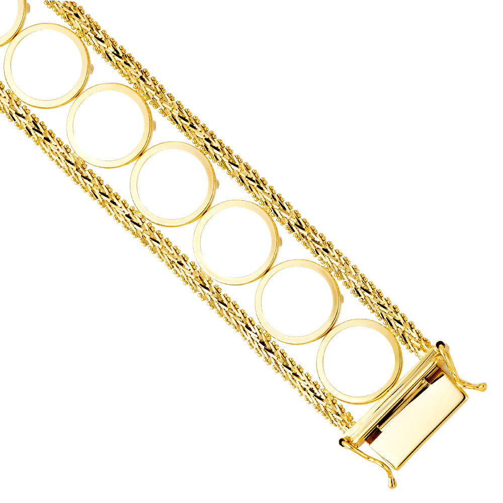 14KY 2 PESOS BOLA BRACELET