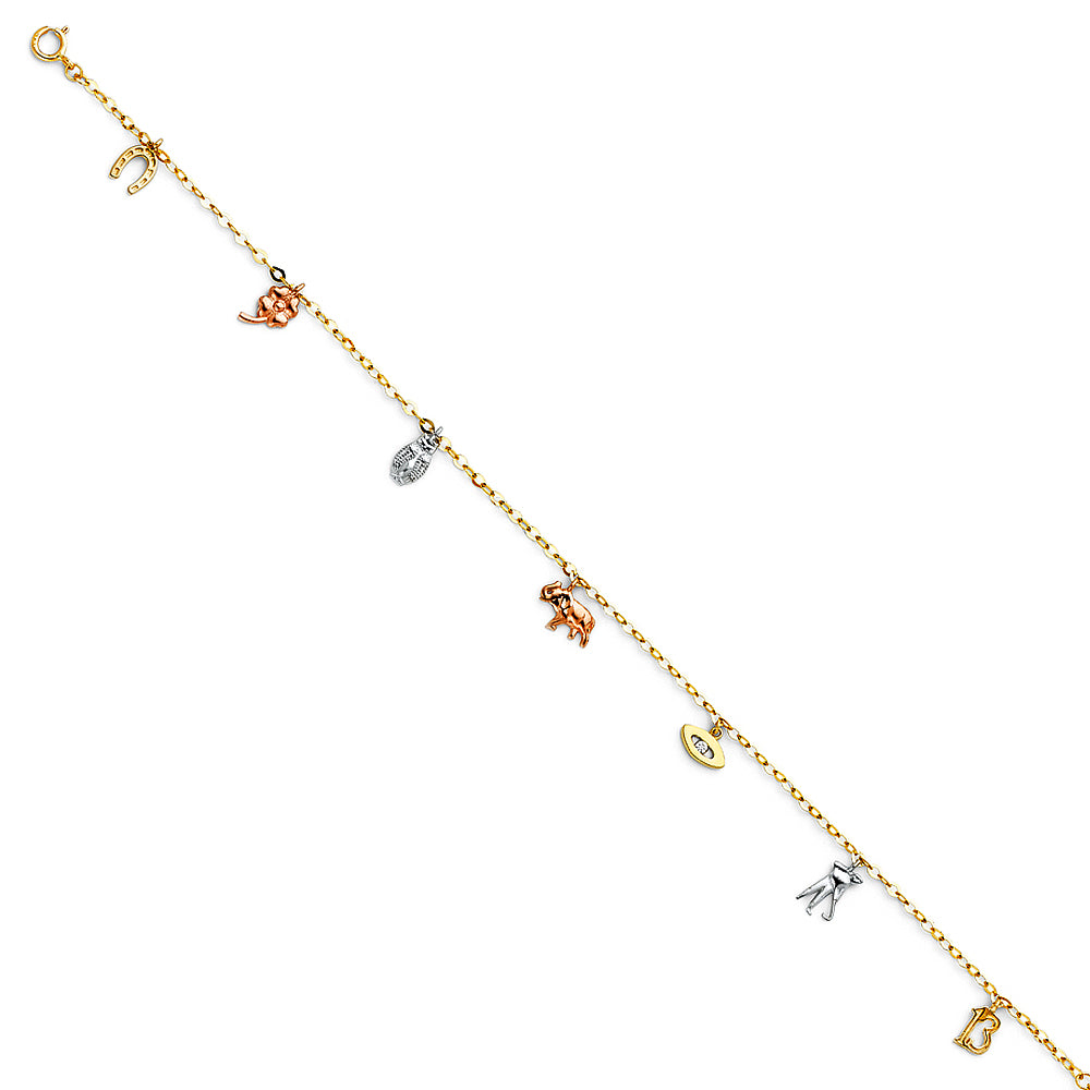14K 3C LUCKY CHAIN BRACELET