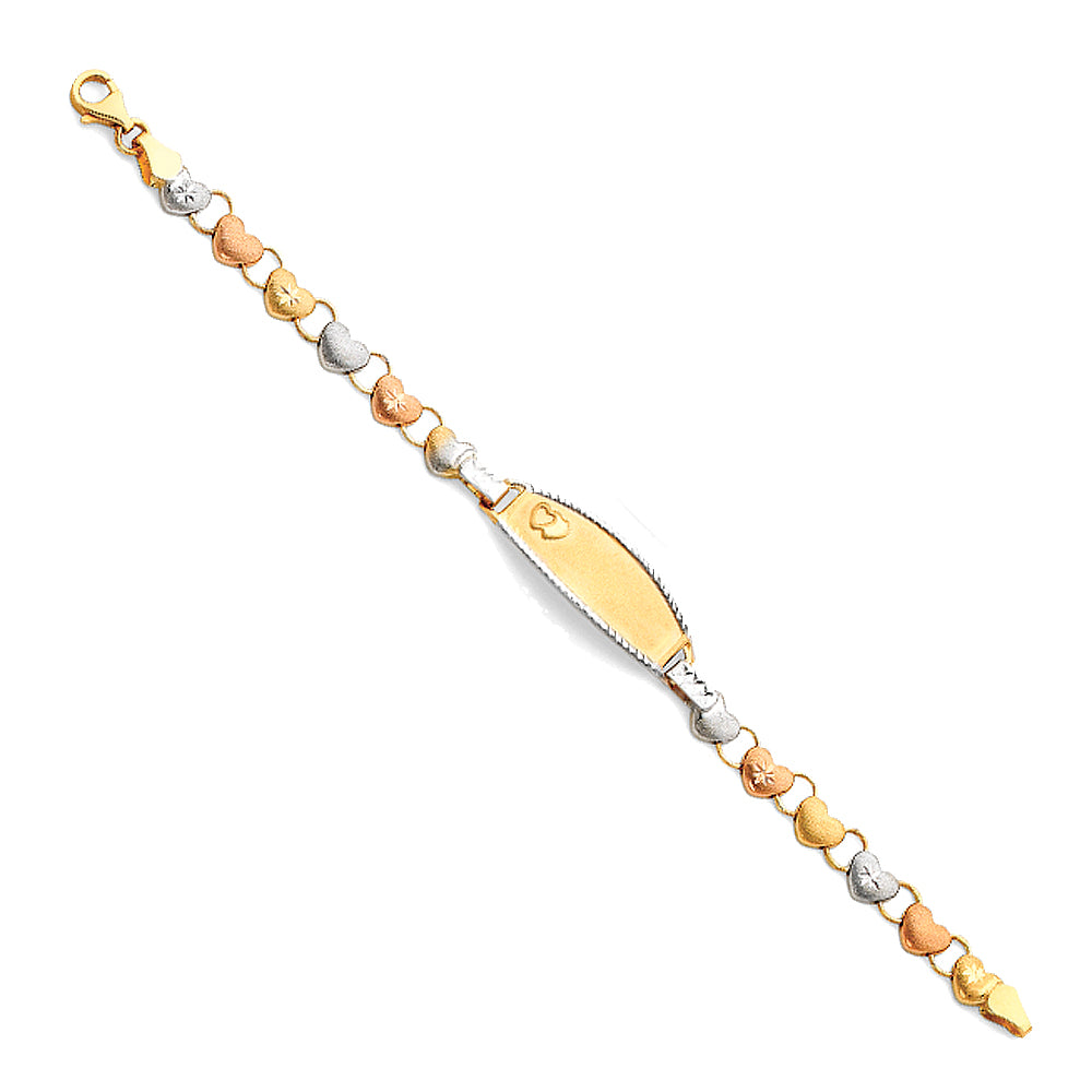 14K 3C LIT STAMPATO ID BRACE FOR JUNIOR