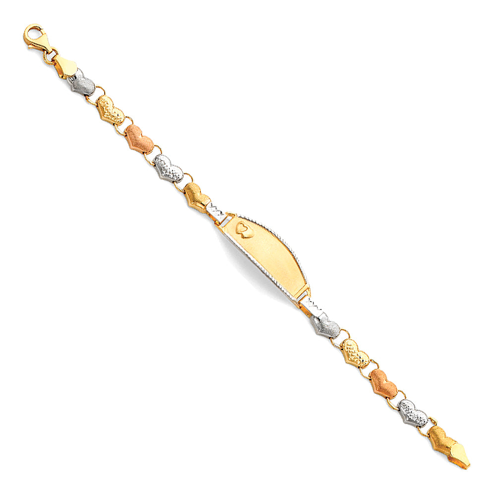 14K 3C LIT STAMPATO ID BRACE FOR JUNIOR