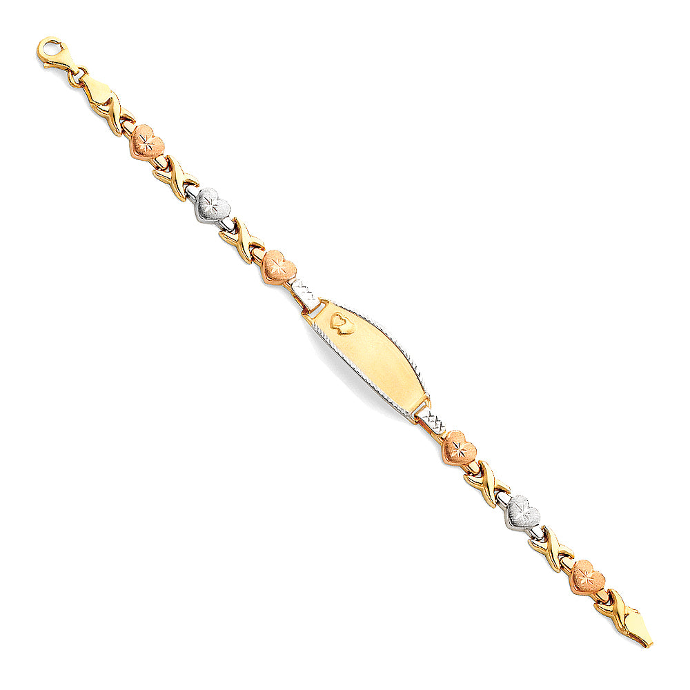 14K 3C LIT STAMPATO ID BRACE FOR JUNIOR