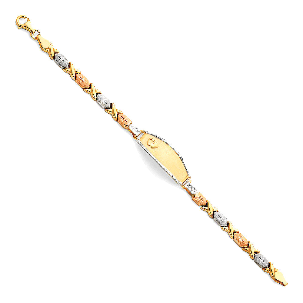 14K 3C LIT STAMPATO ID BRACE FOR JUNIOR