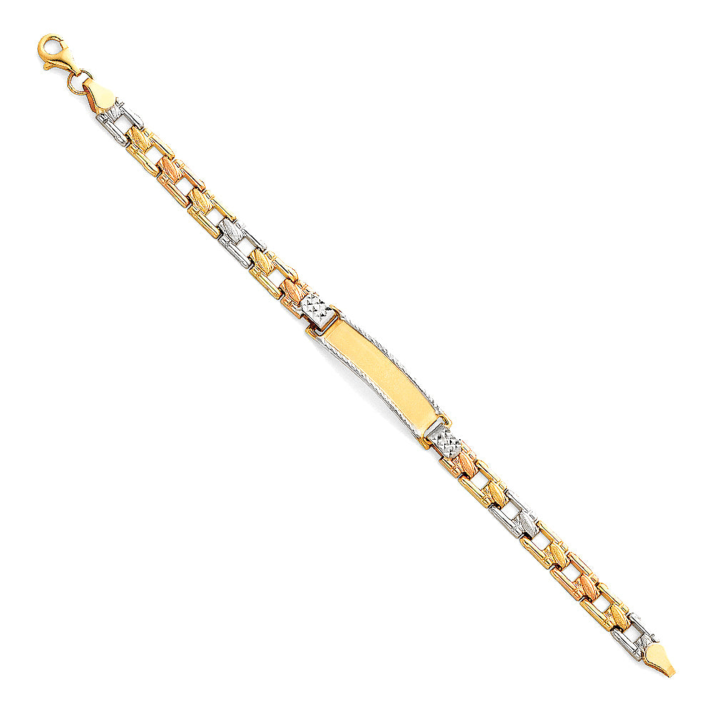 14K 3C LIT STAMPATO ID BRACE FOR JUNIOR