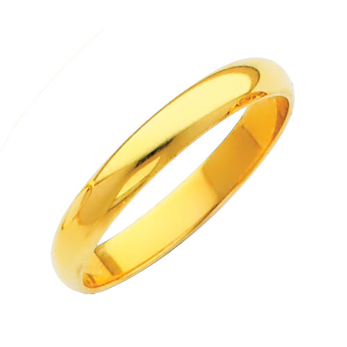 14KY 3MM PLAIN WED BAND