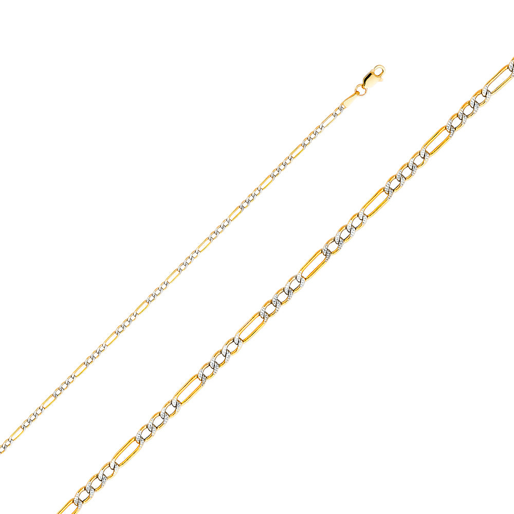 14K 060(2.5MM) HOL FIG WP 3+1