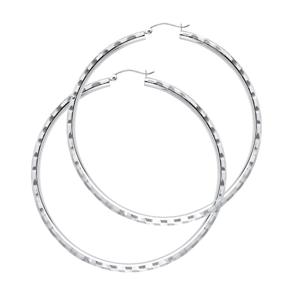 14KW 3MM DC HOOP EARRING