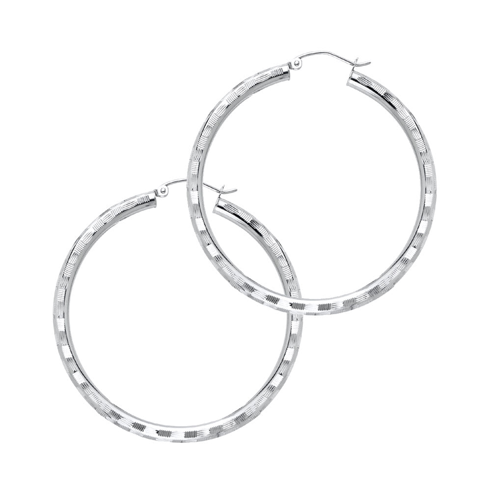 14KW 3MM DC HOOP EARRING