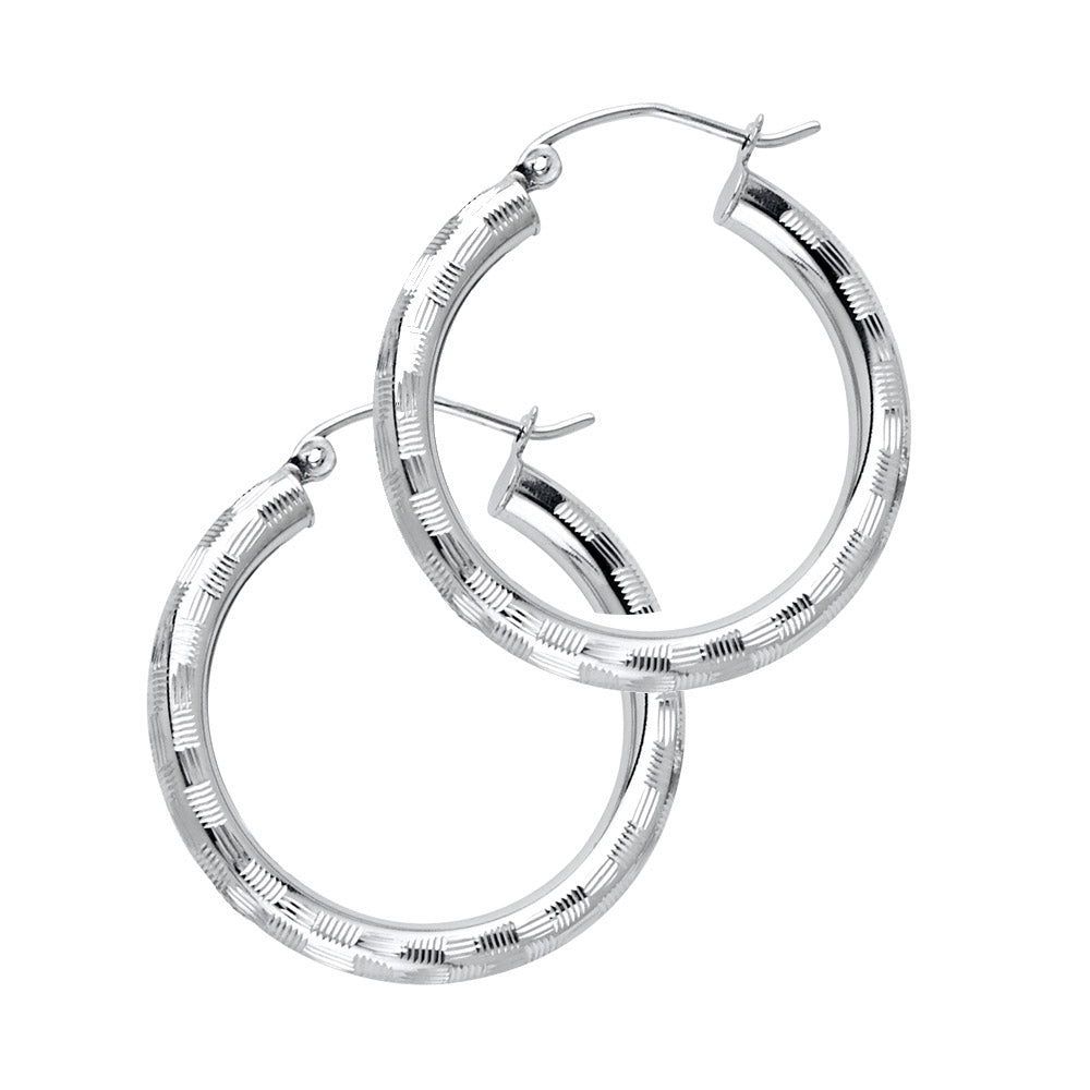 14KW 3MM DC HOOP EARRING