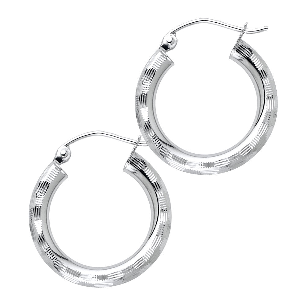 14KW 3MM DC HOOP EARRING