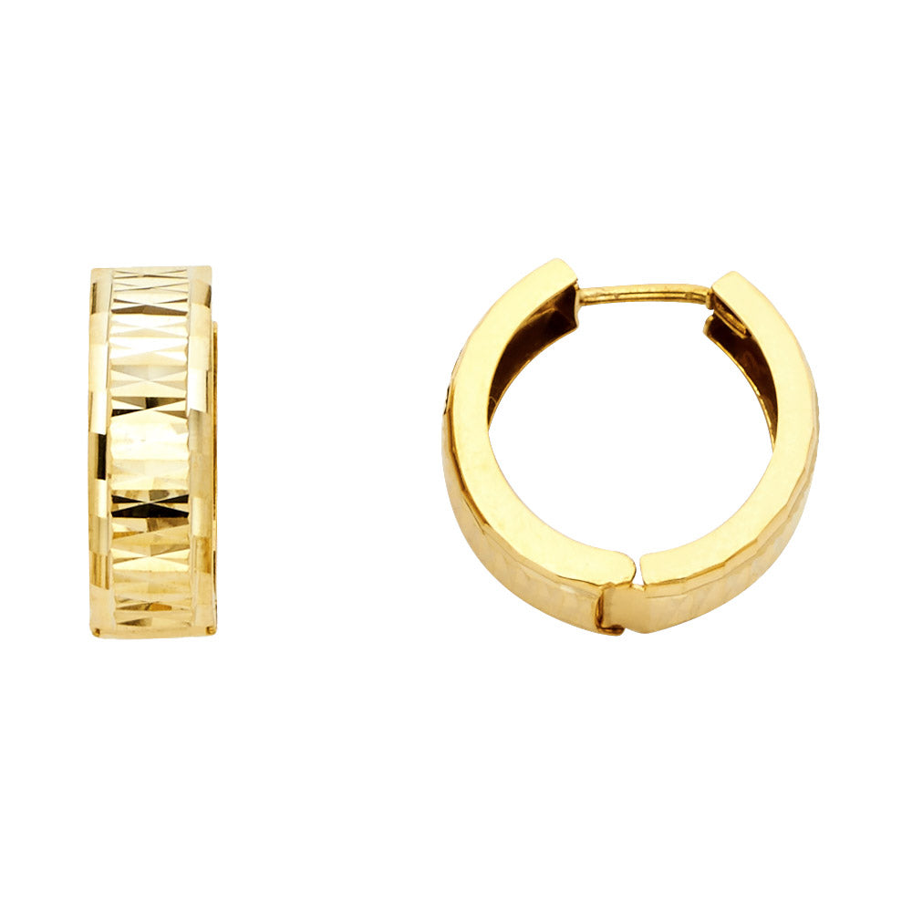 14KY DC STAMP HUGGIES EARRING