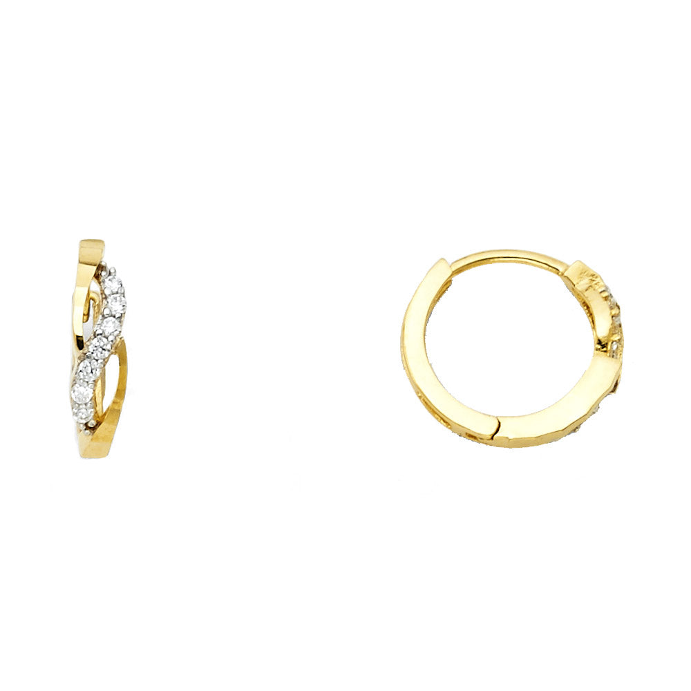 14K 2T CZ HUGGIES