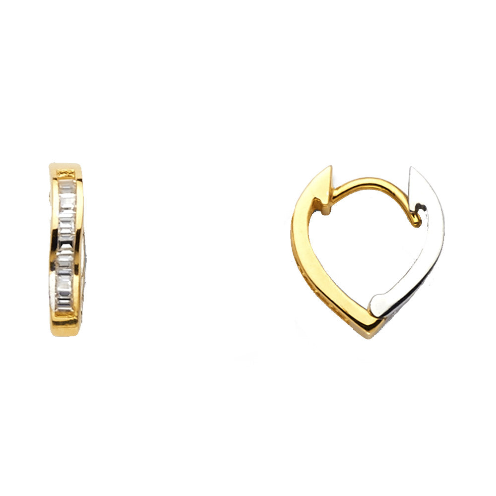 14K 2T CZ HUGGIES