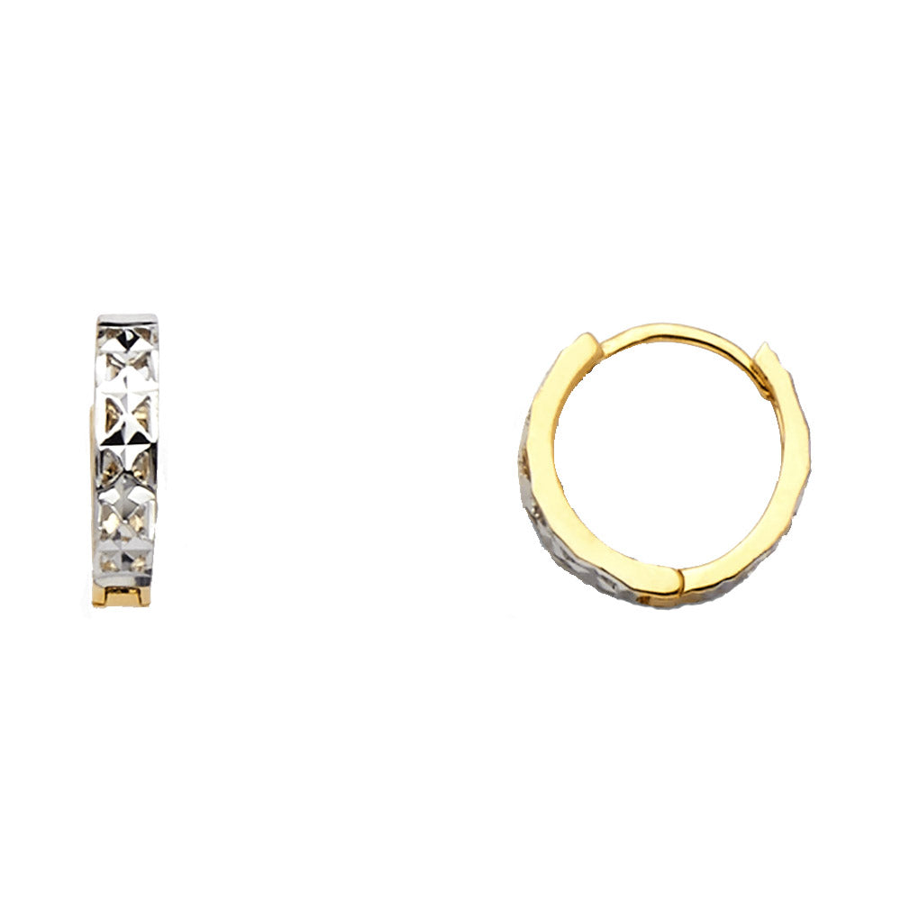 14K 2T CZ HUGGIES