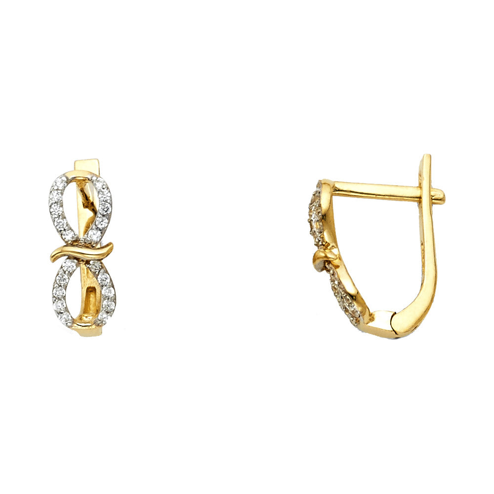 14K 2T CZ HUGGIES