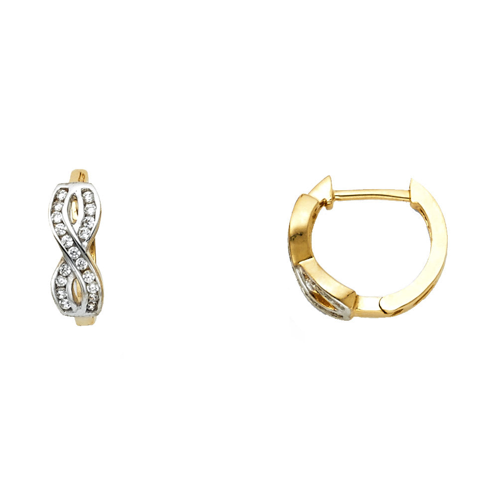 14K 2T CZ HUGGIES