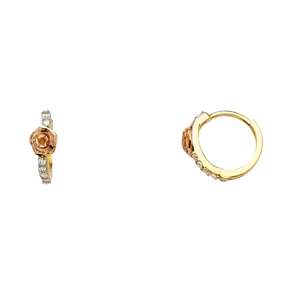 14K 2T CZ HUGGIES