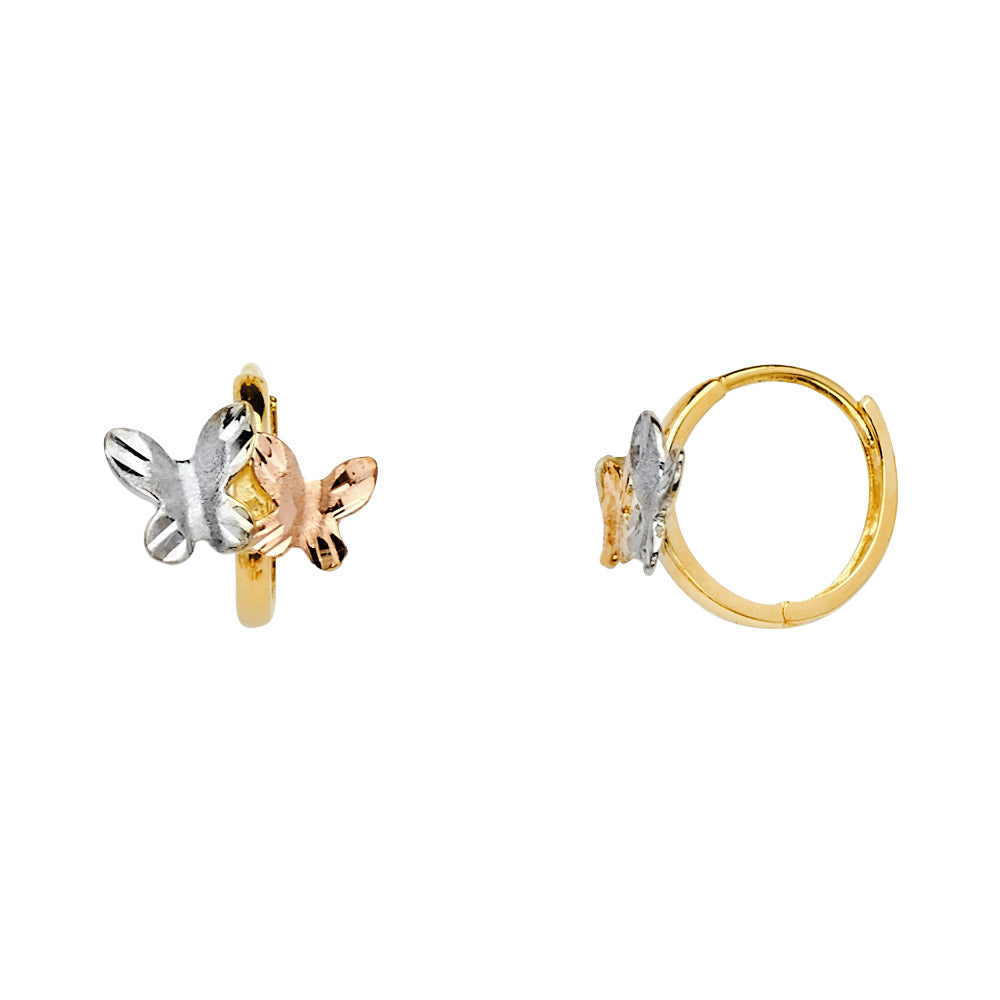 14K 2T CZ HUGGIES