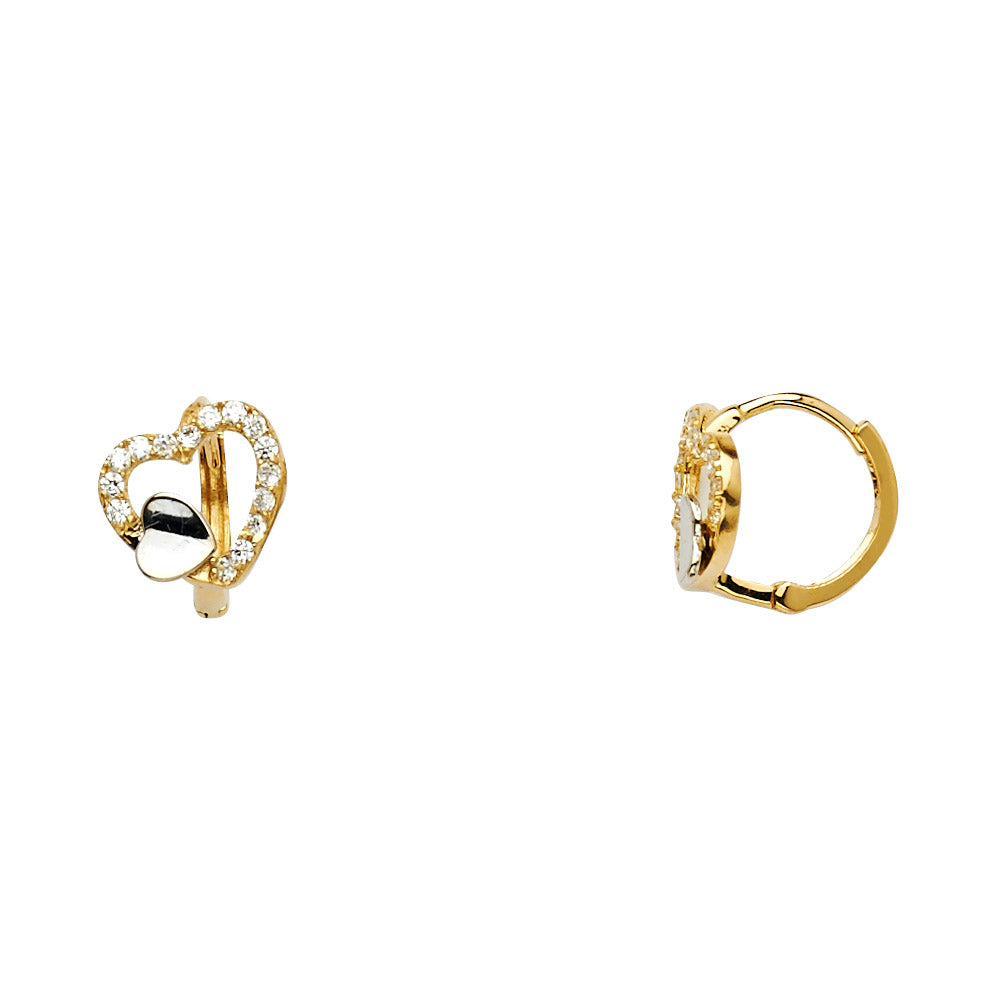 14K 2T CZ HUGGIES