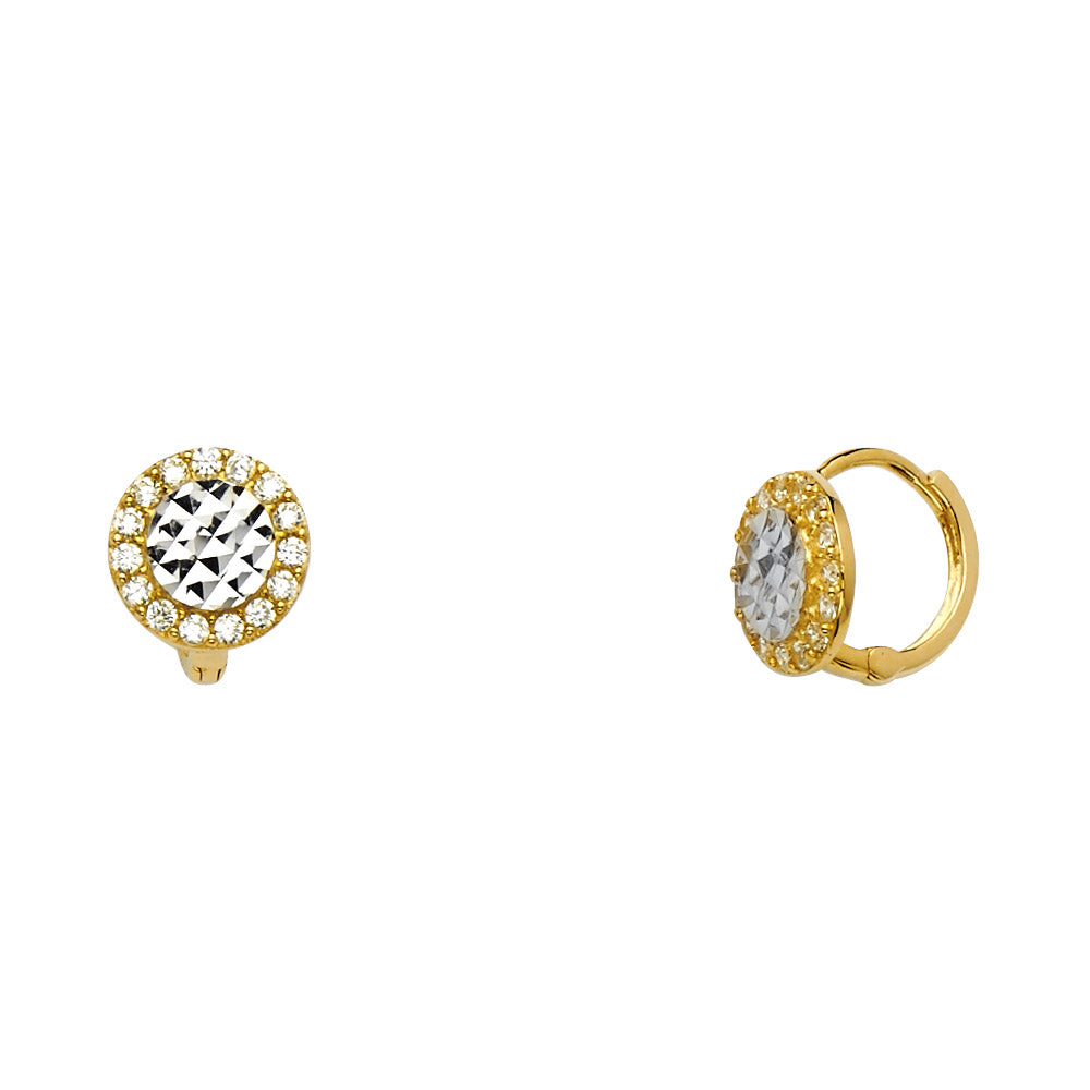 14K 2T CZ HUGGIES