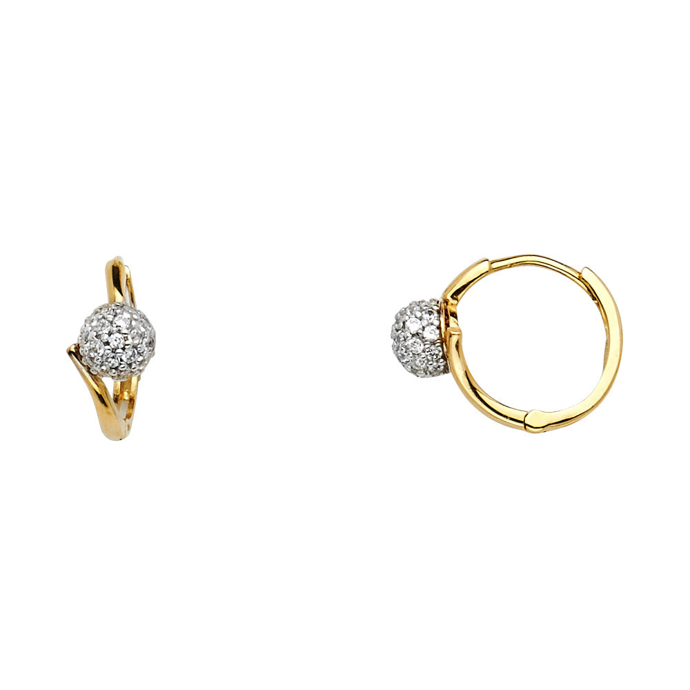 14K 2T CZ HUGGIES