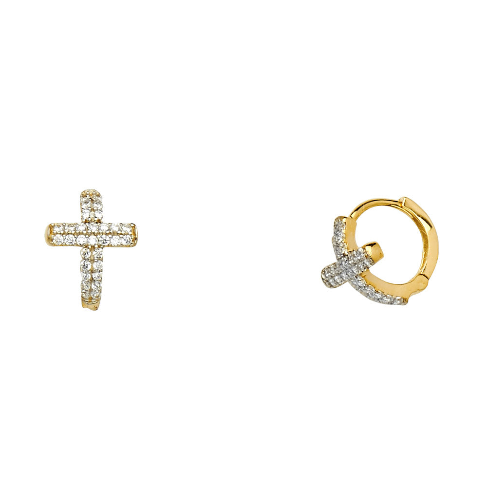 14K 2T CZ HUGGIES