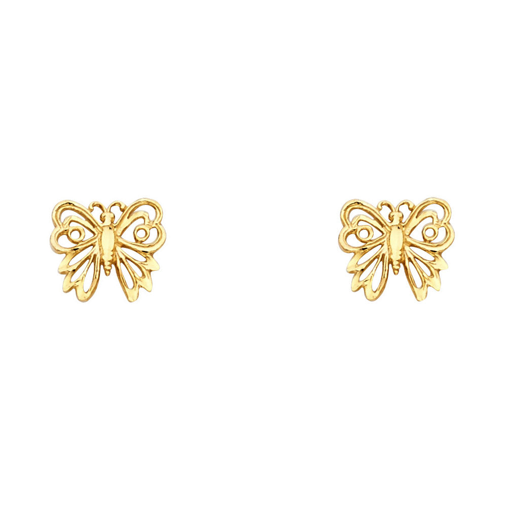 14KY SM BUTTER FLY POST EAR