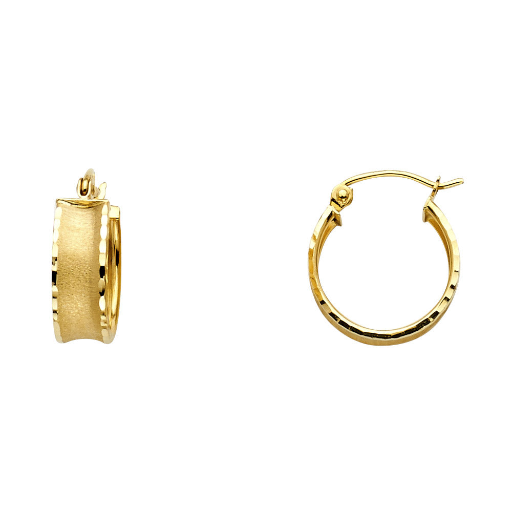 14KW SIDE DC HOOP EARRING