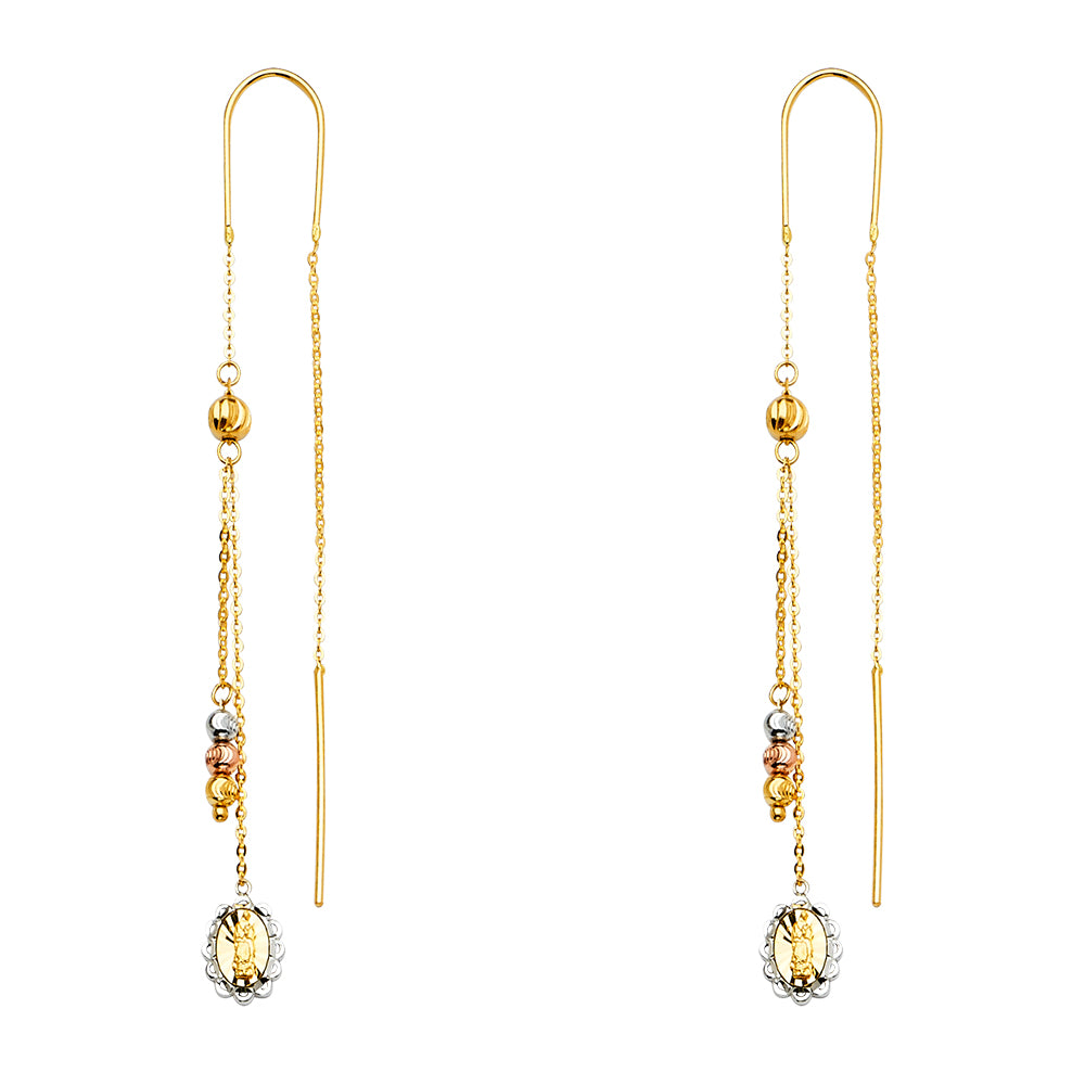 14K 3C HANGING EARRING