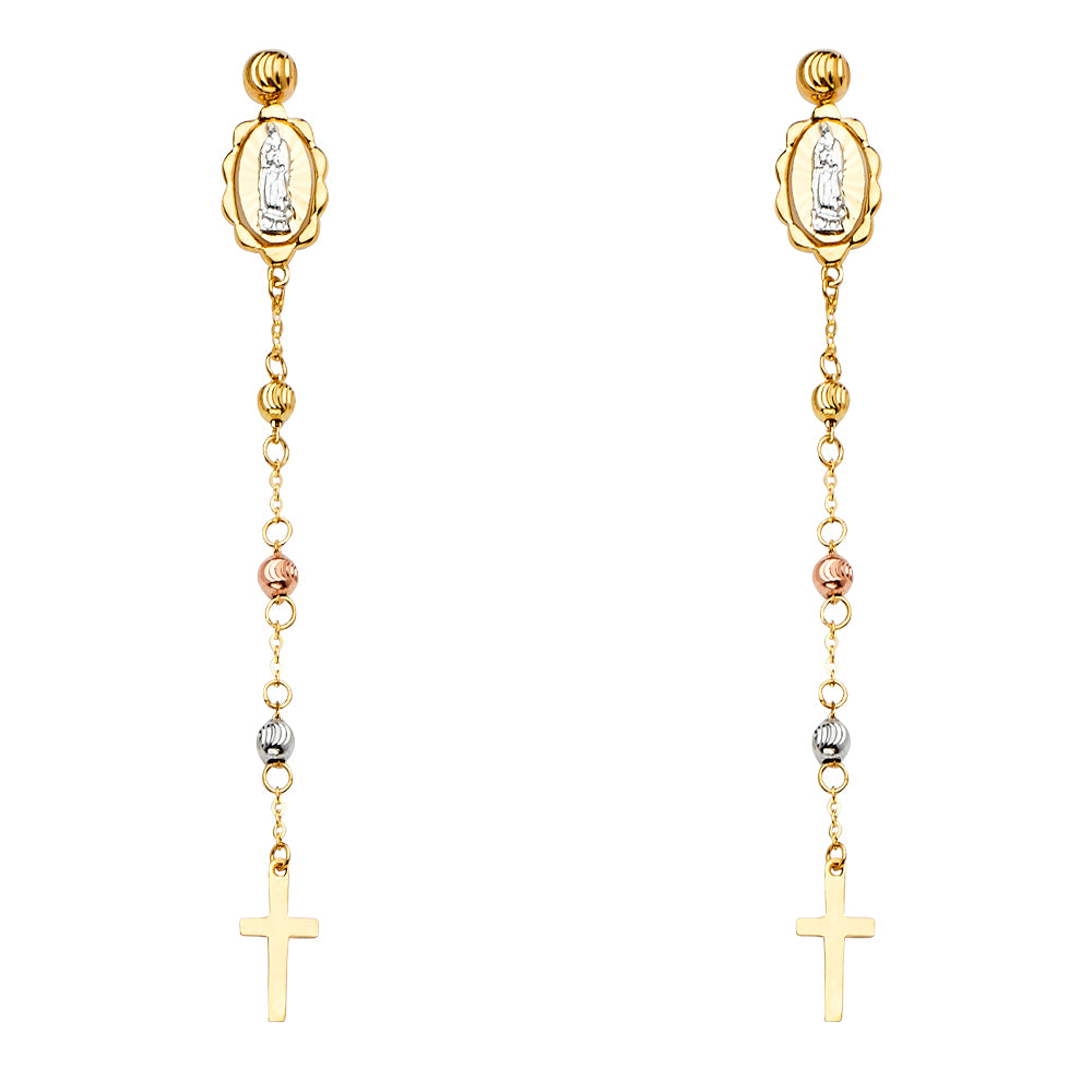 14K 3C HANGING EARRING