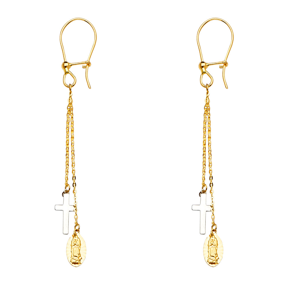 14K 3C HANGING EARRING