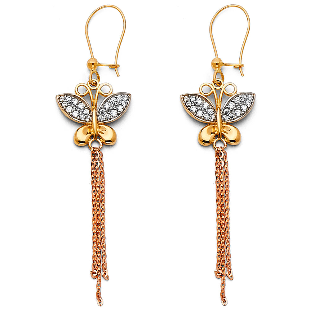14K 3C HANGING EARRING