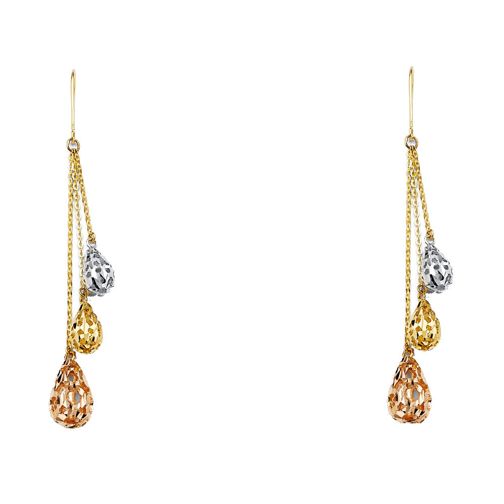 14K 3C HANGING EARRING