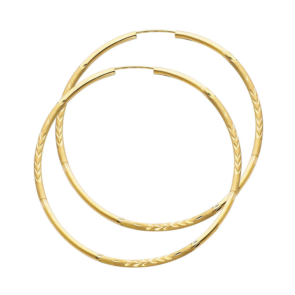 14KY 2MM BUD DC ENDLESS HOOP