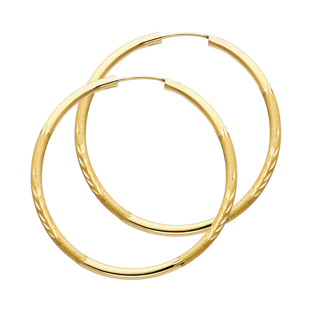 14KY 2MM BUD DC ENDLESS HOOP