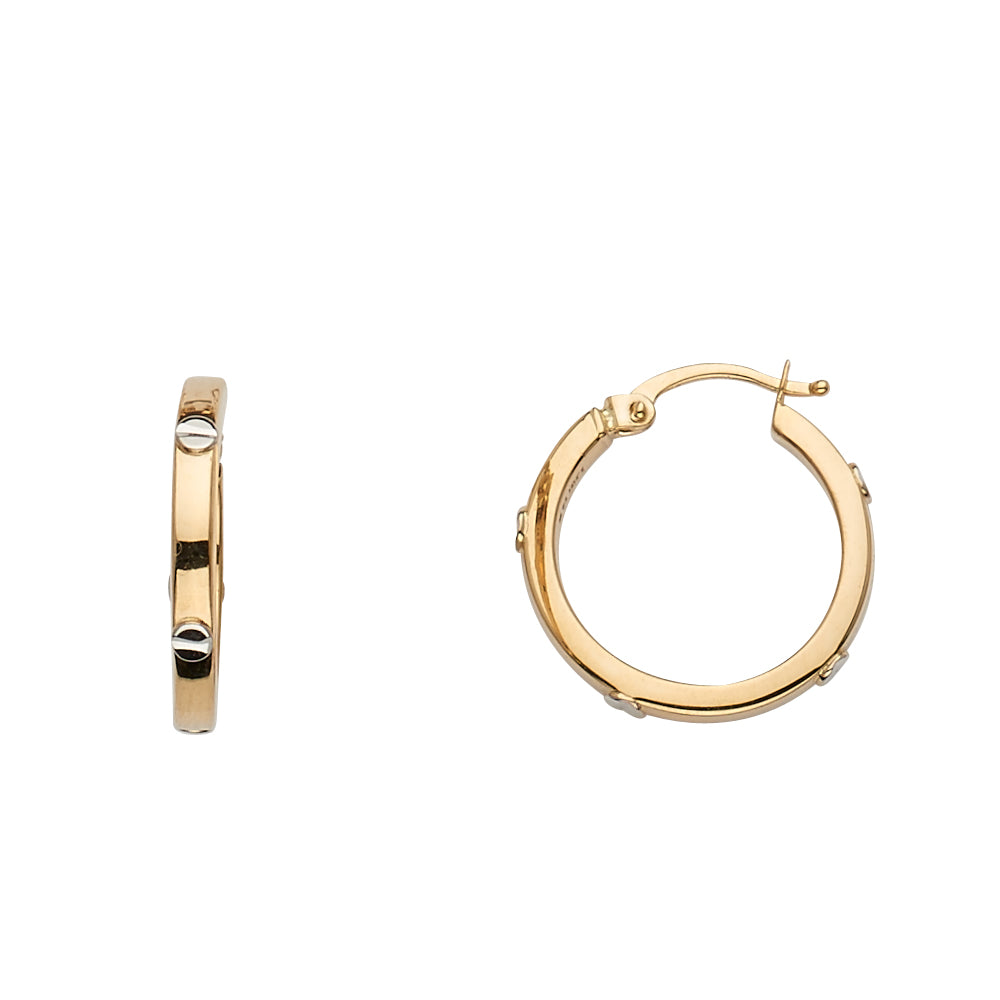 14KY Hoop Earring w/Screw