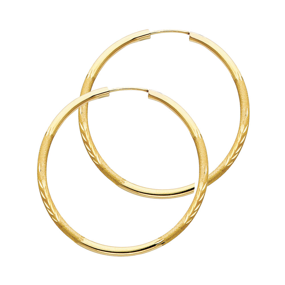 14KY 2MM BUD DC ENDLESS HOOP