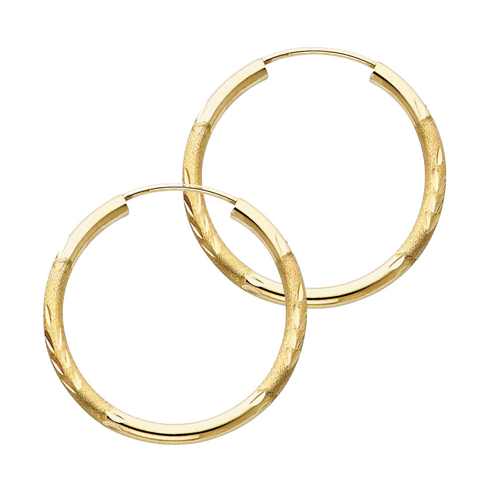 14KY 2MM BUD DC ENDLESS HOOP