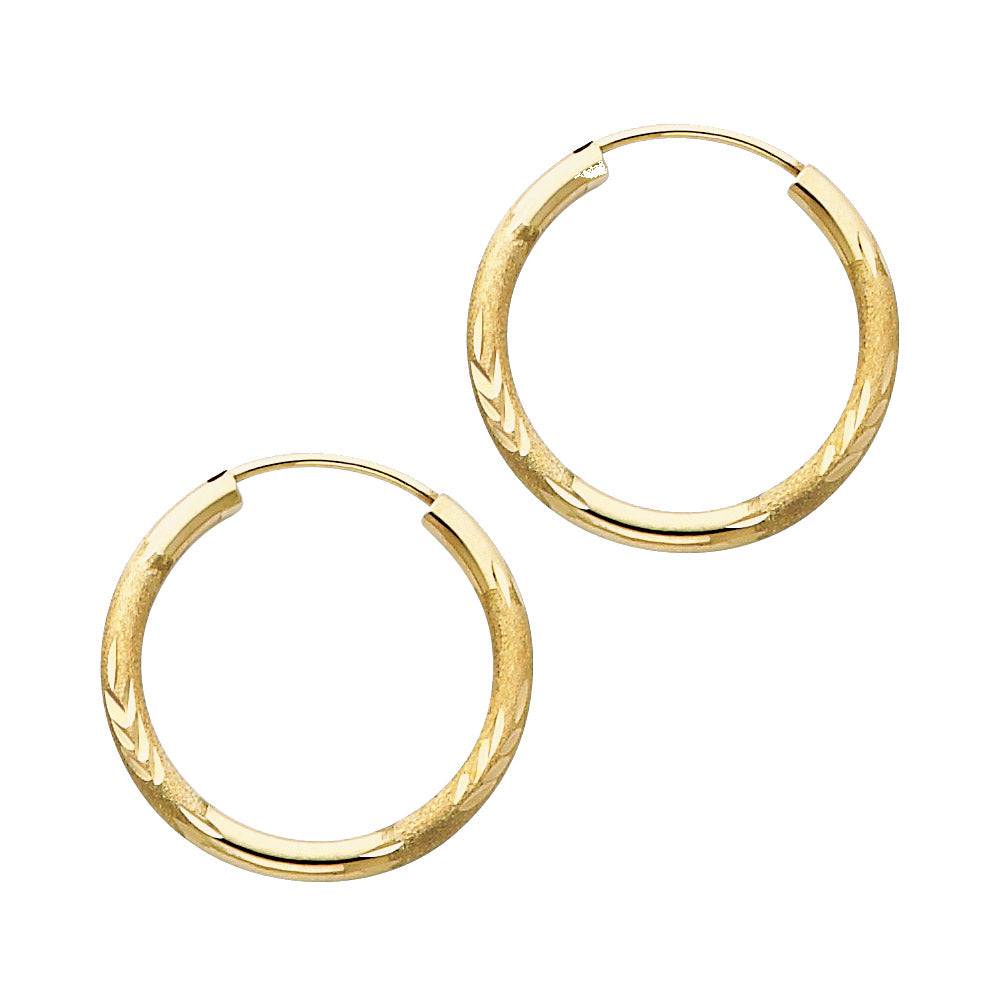 14KY 2MM BUD DC ENDLESS HOOP