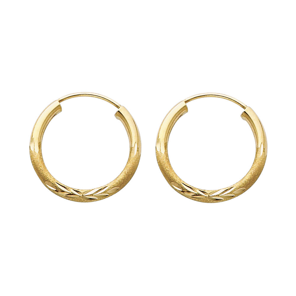 14KY 2MM BUD DC ENDLESS HOOP