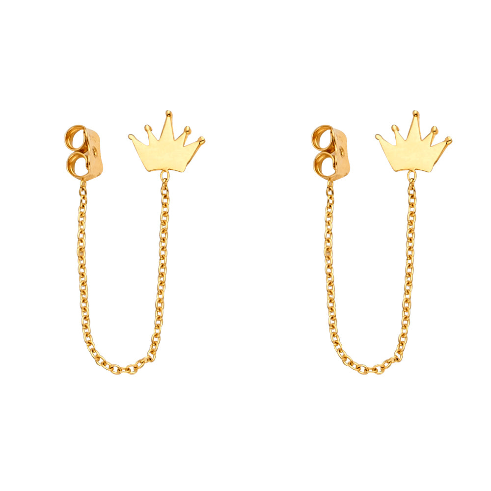 14KY Hanging Chain Earring